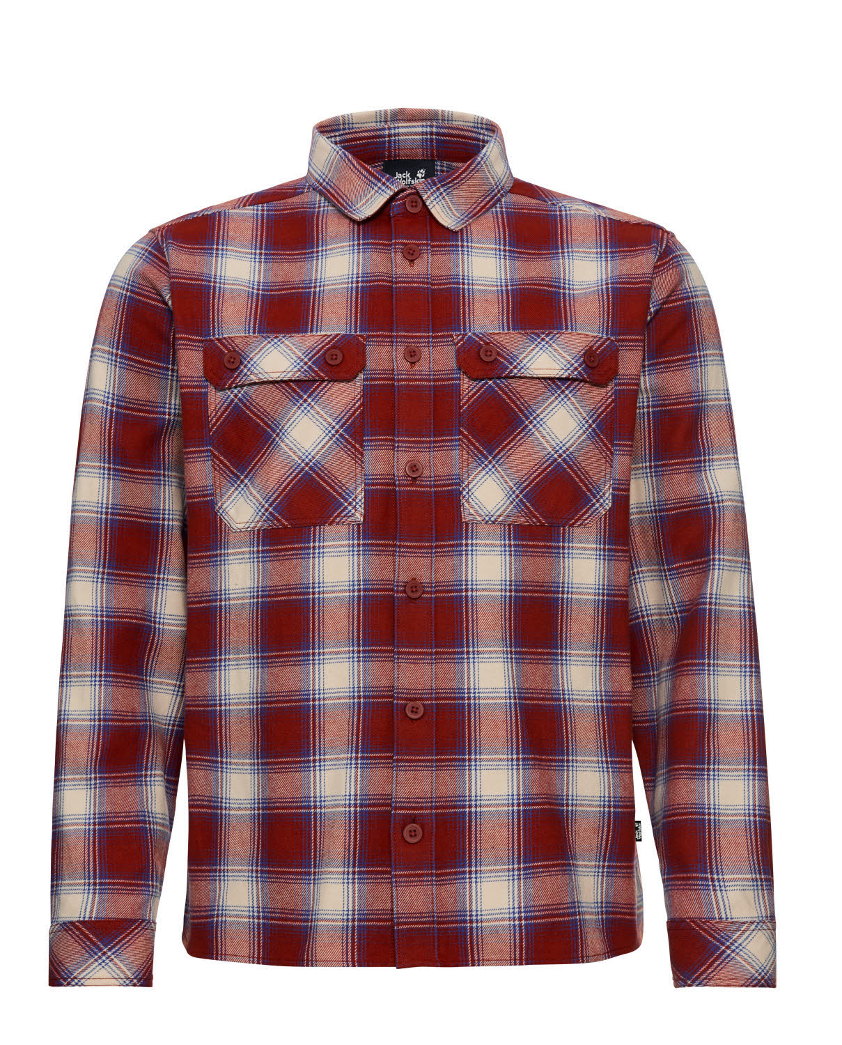 Jack Wolfskin BAJA FLANNEL SHIRT Herren Wanderhemd Outdoorhemd rot