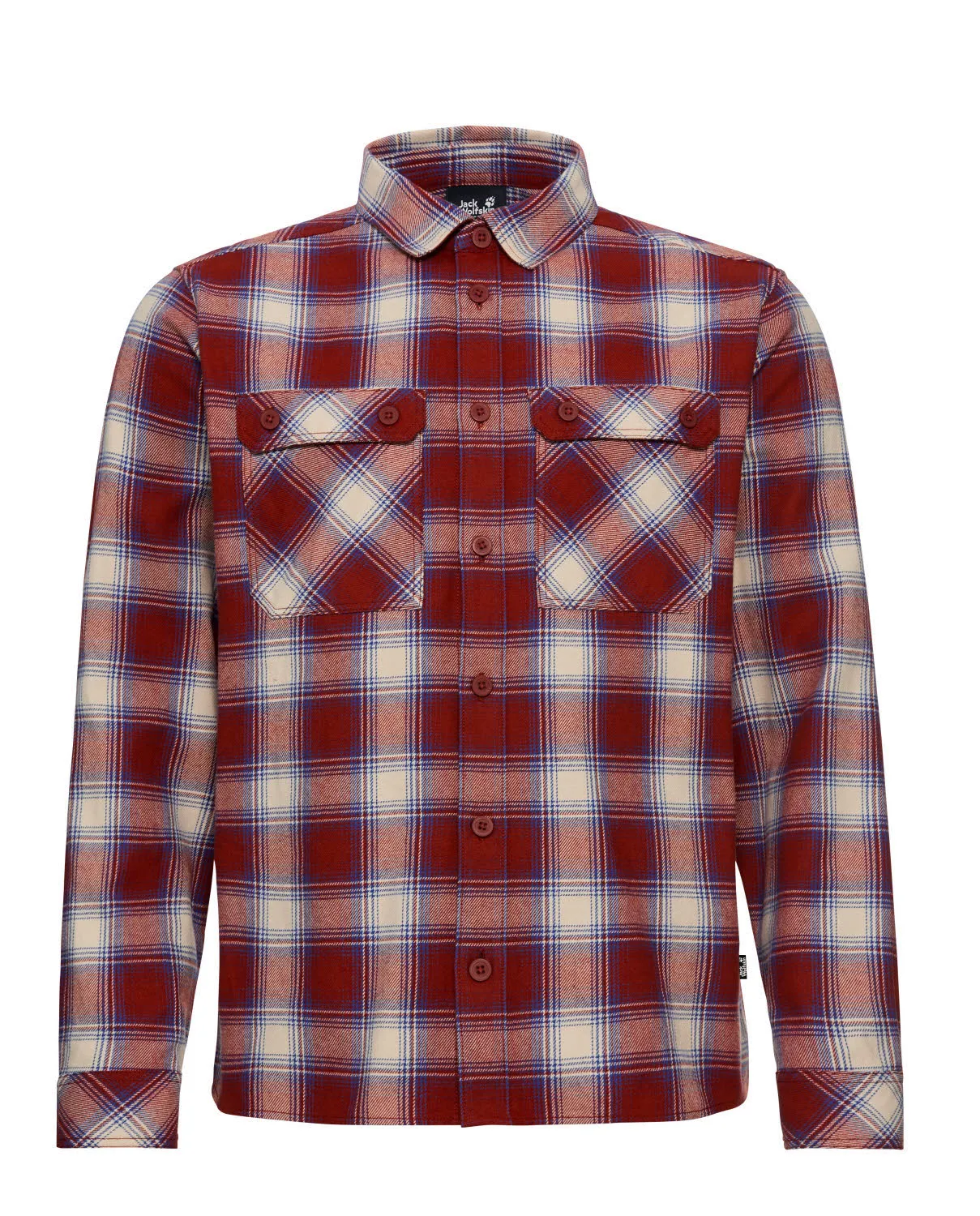 Jack Wolfskin BAJA FLANNEL SHIRT Herren Wanderhemd Outdoorhemd rot