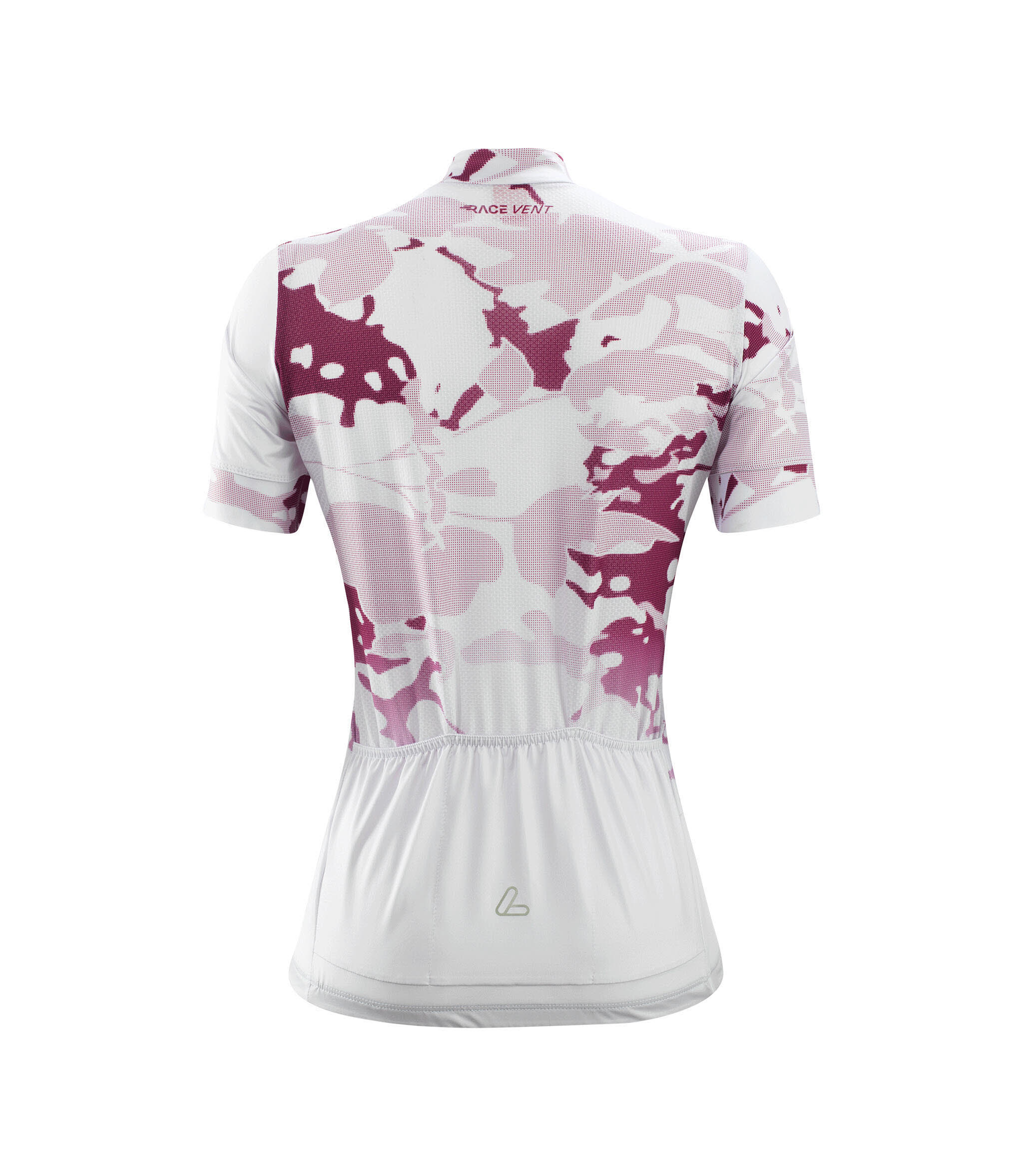 Löffler BIKE JERSEY HZ MYSTERIA MID Radtrikot weiß/rosa