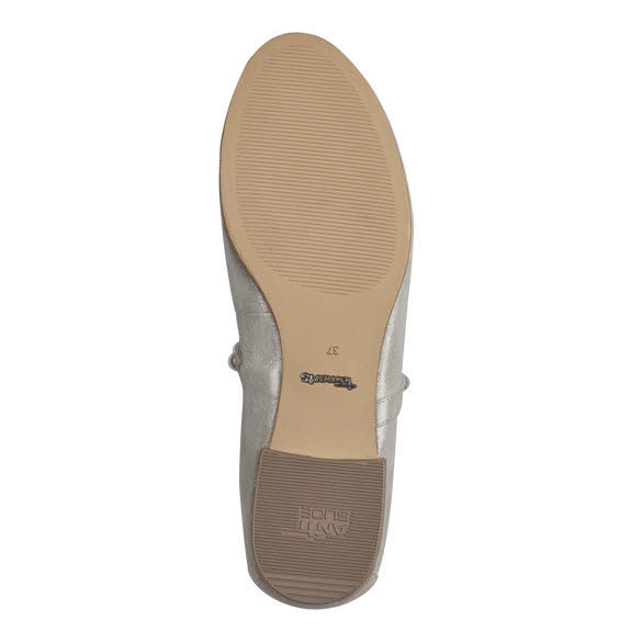 Tamaris Damen Ballerina Riemchenballerina silber grau