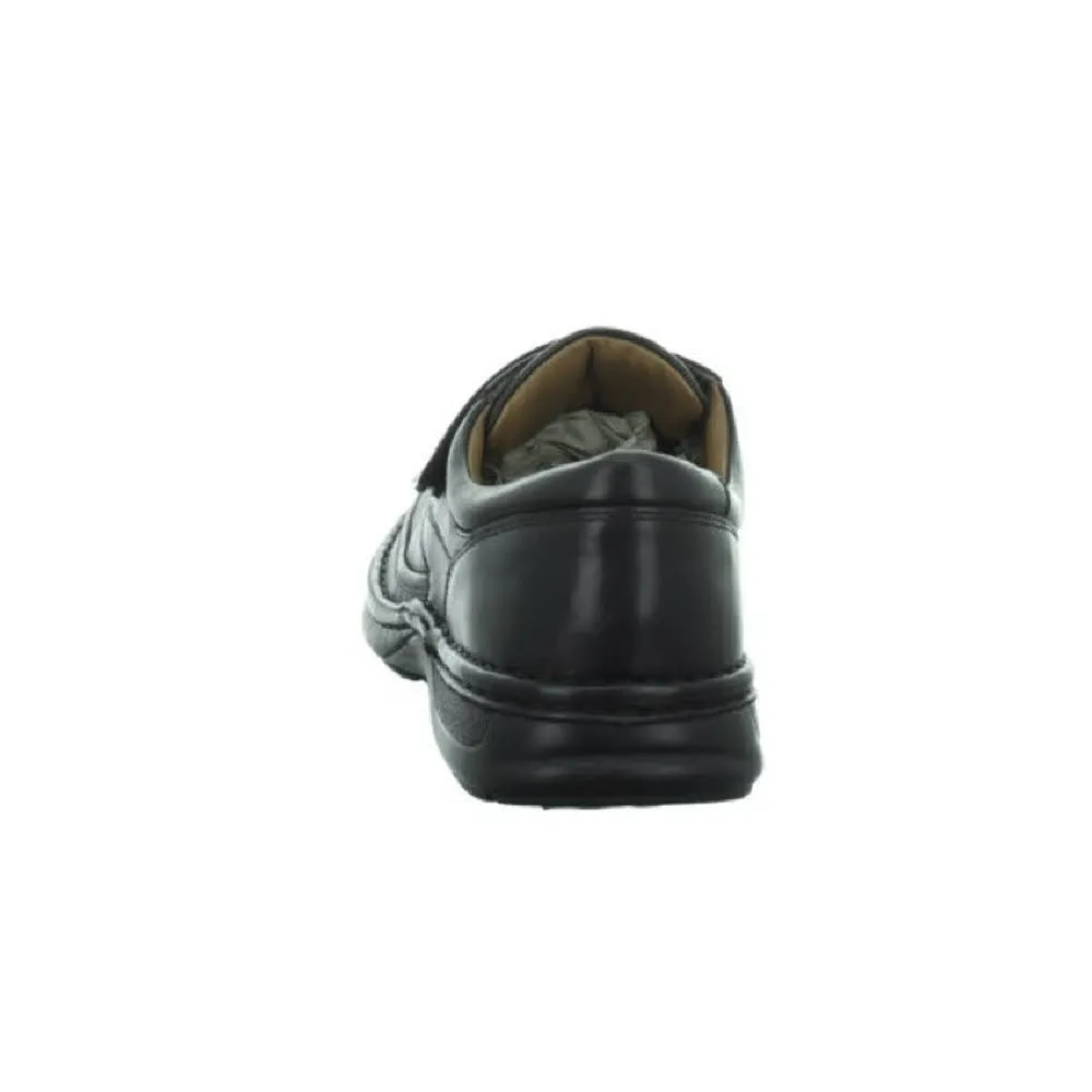 Longo Slipper Herren Klettschuhe Lederschuh Freizeit Outdoor modisch schwarz NEU