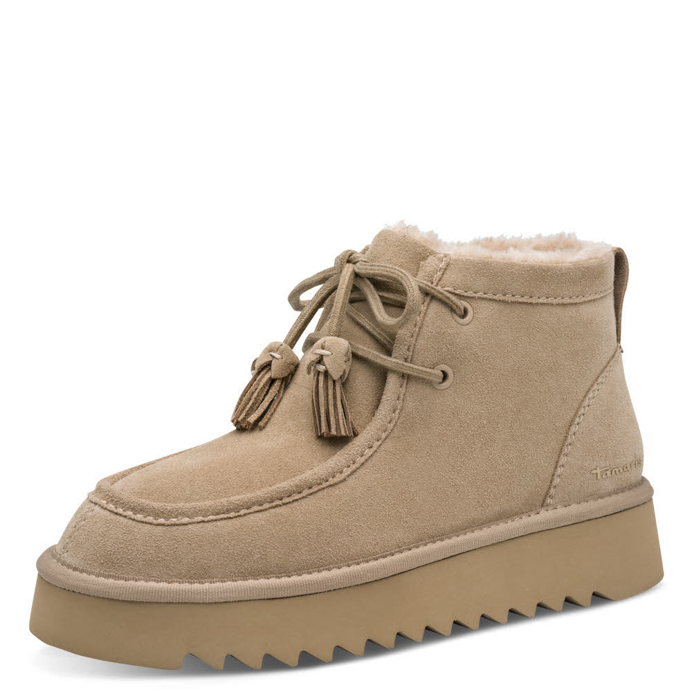 Tamaris Damen Stiefel Stiefelette beige