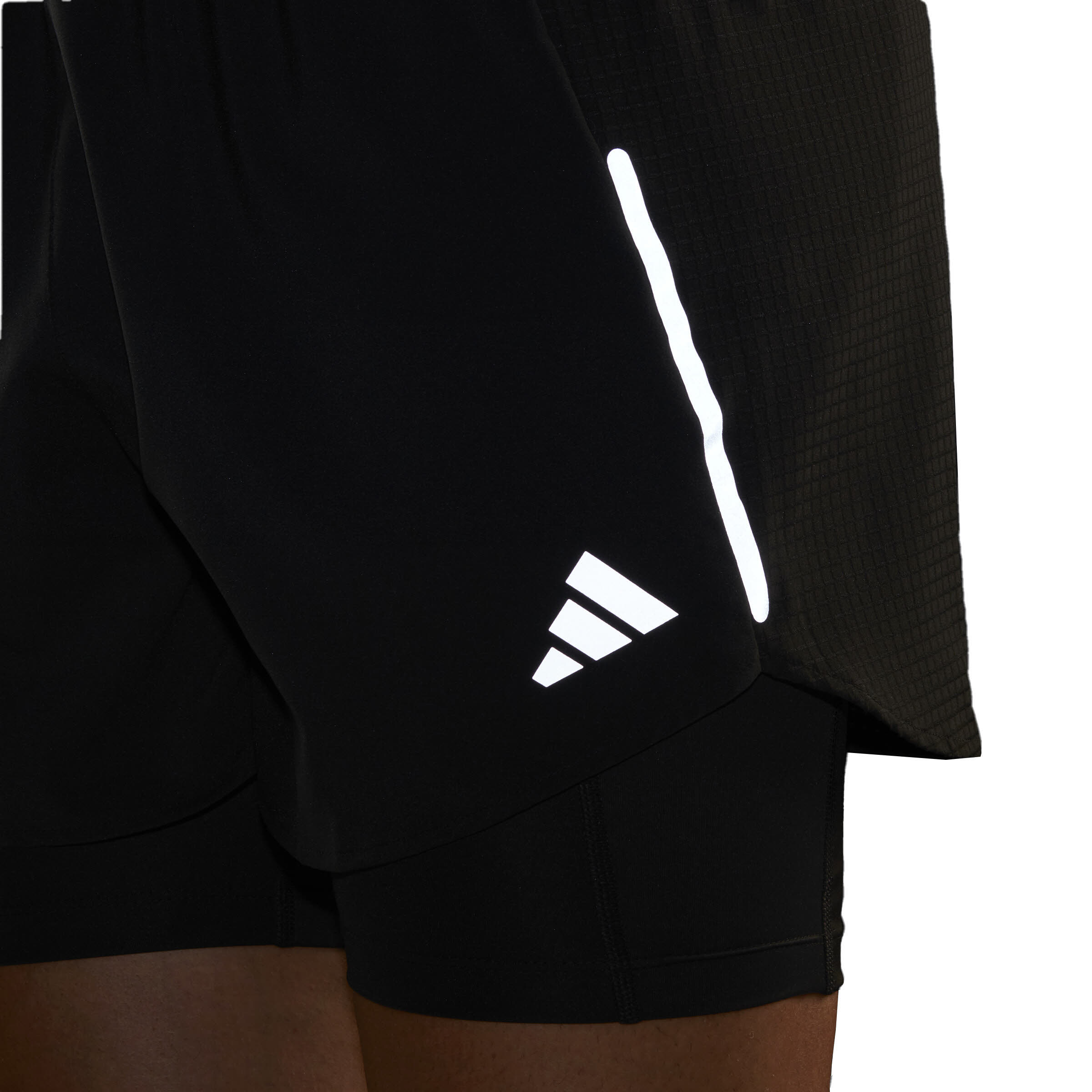 adidas Designed 4 Running 2-in-1 Shorts Herren kurze Hose Laufhose schwarz