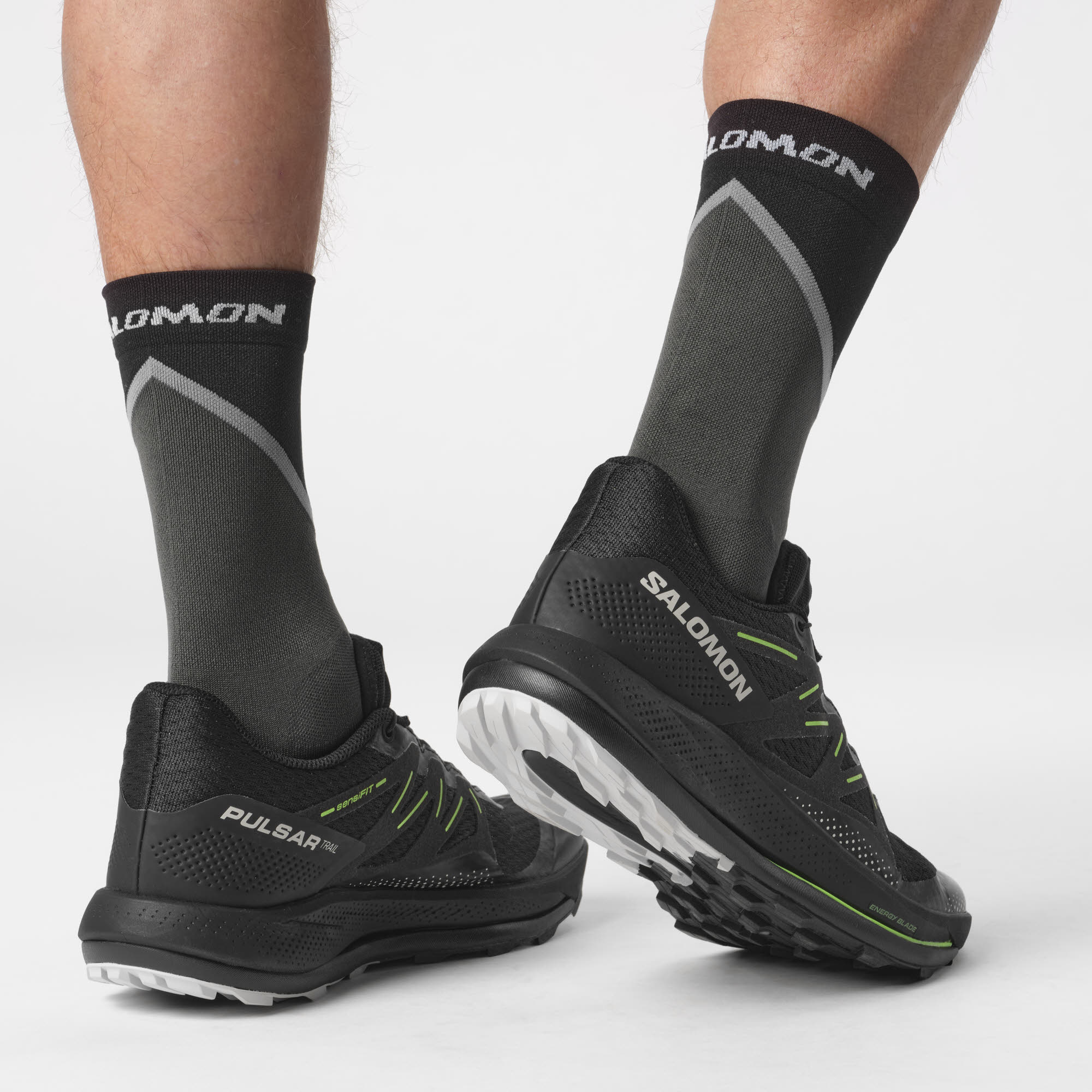 Salomon Pulsar Trail Trailrunning-Schuhe stark federnd Bequem Herren Schwarz