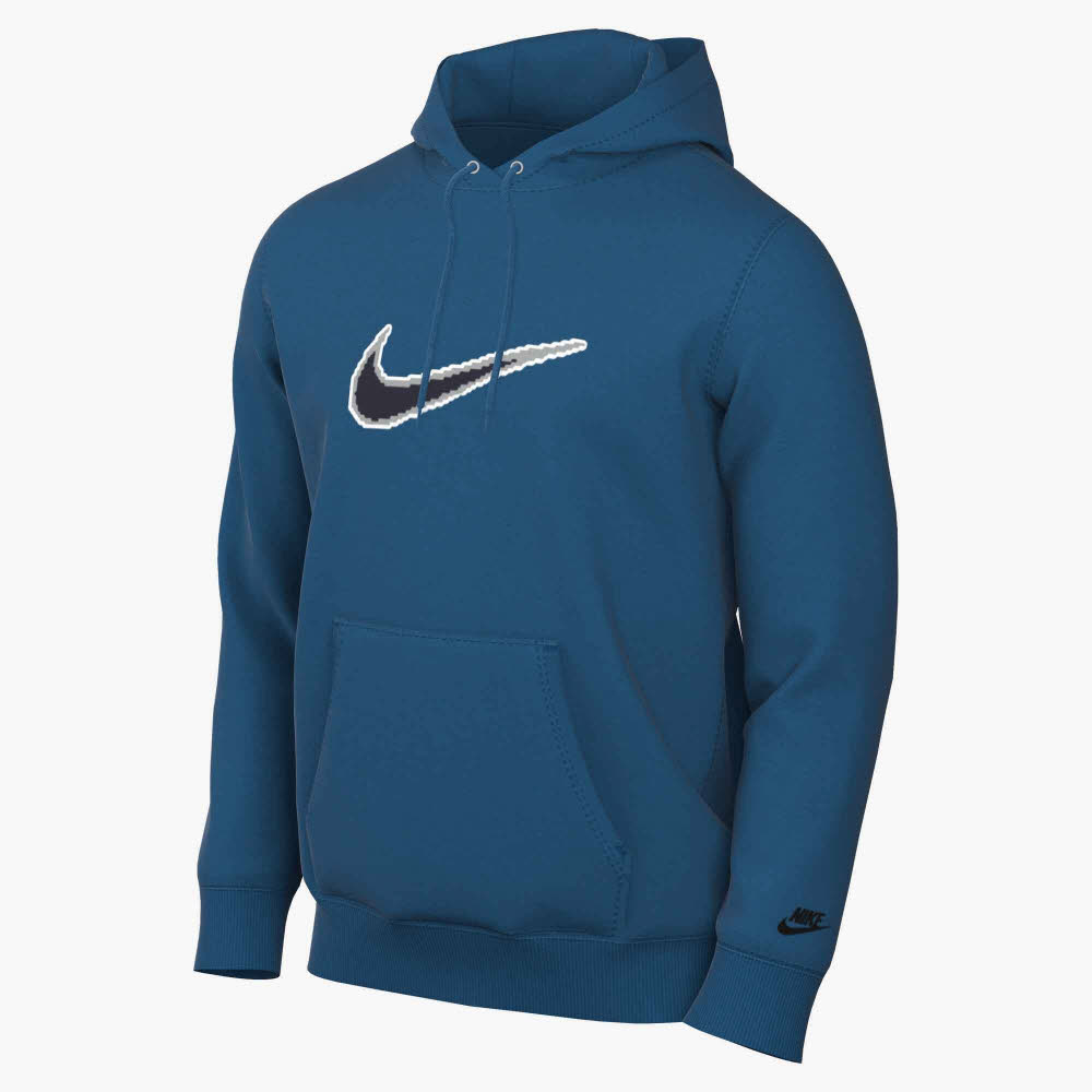 Nike NK CLUB BB HDY Herren Hoodie Kapuzenpullover blau