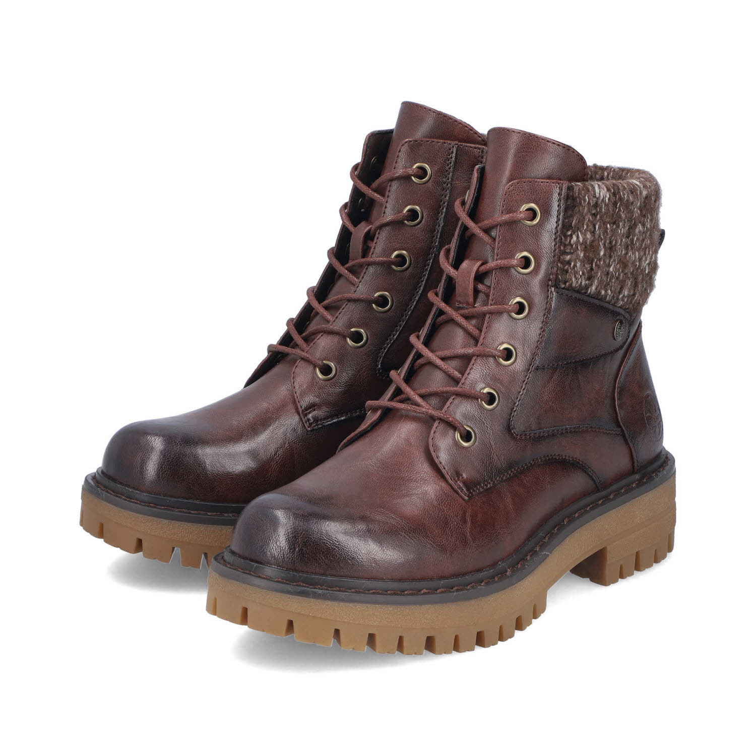 Rieker HWK Damen Stiefel Damen Modestiefel Winterstiefel dunkelbraun