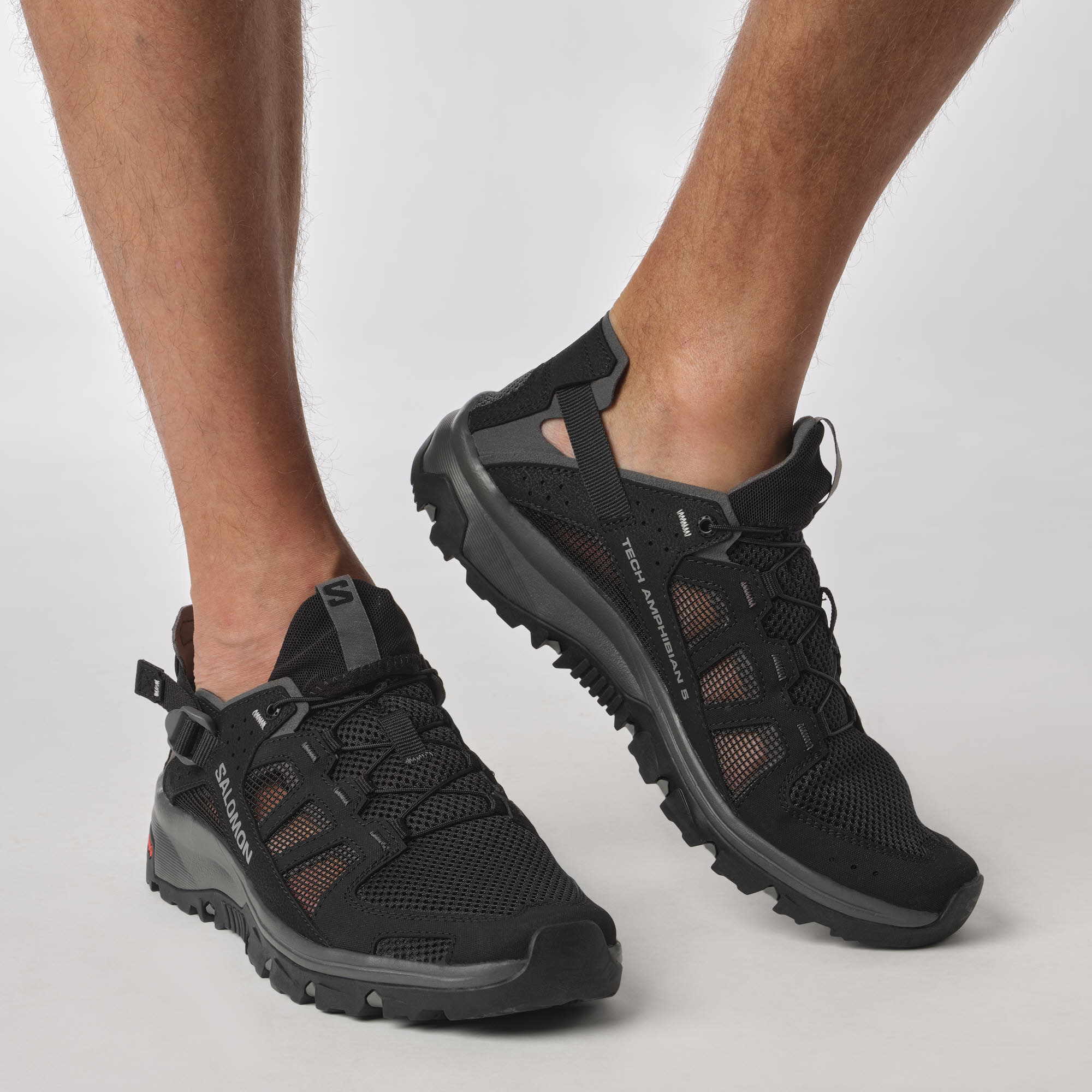 Salomon TECHAMPHIBIAN  5 Wanderschuh Amphibienschuh Herren schwarz NEU