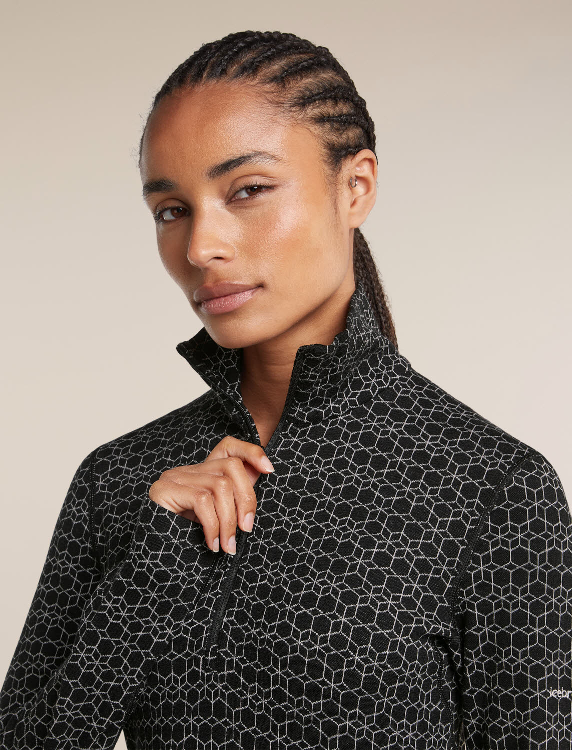 ICEBREAKER Shirt Damen Skirolli schwarz
