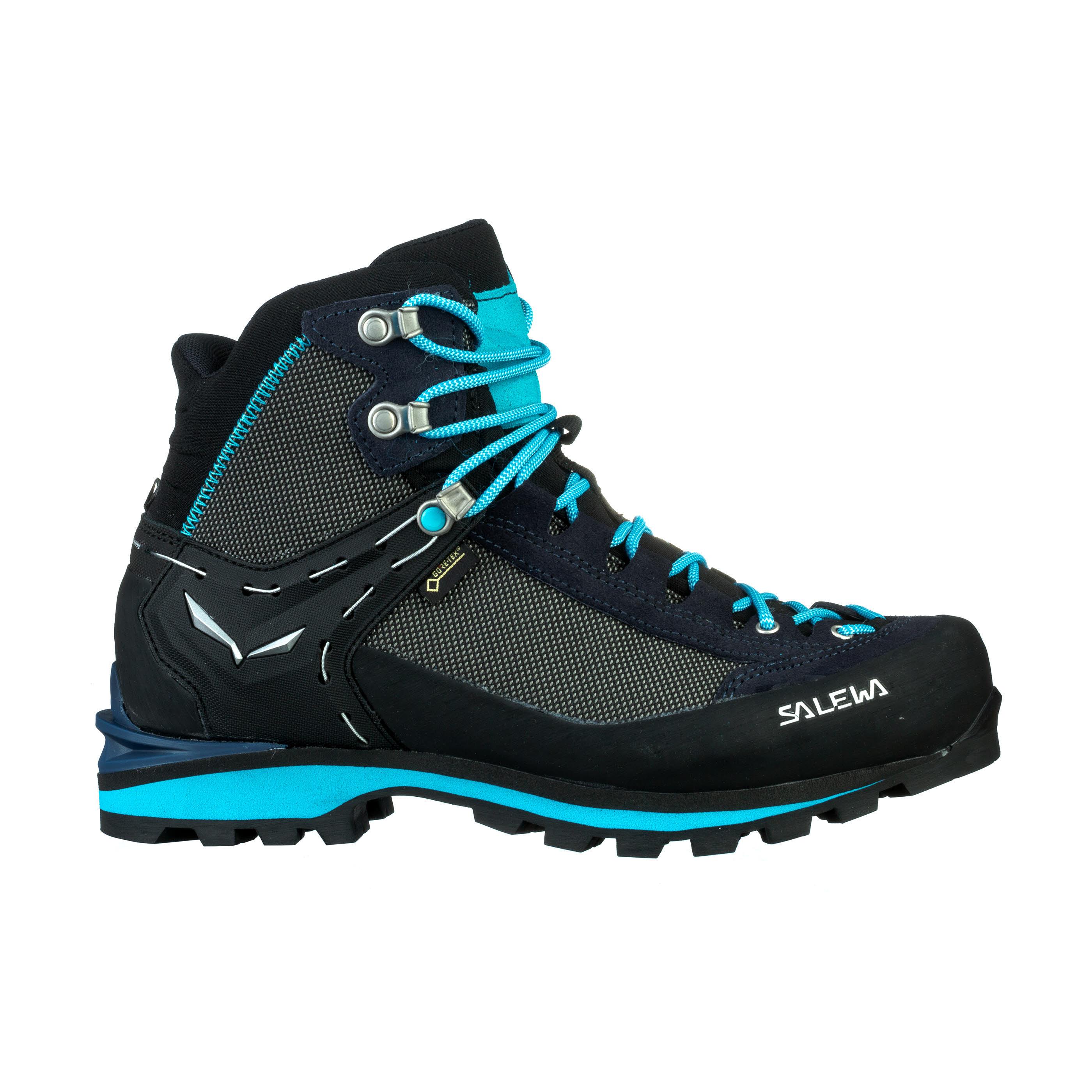 Salewa Crow Gore-Tex Damen Trekkingschuhe Wanderschuhe Bergsteigerschuh wasserdicht blau