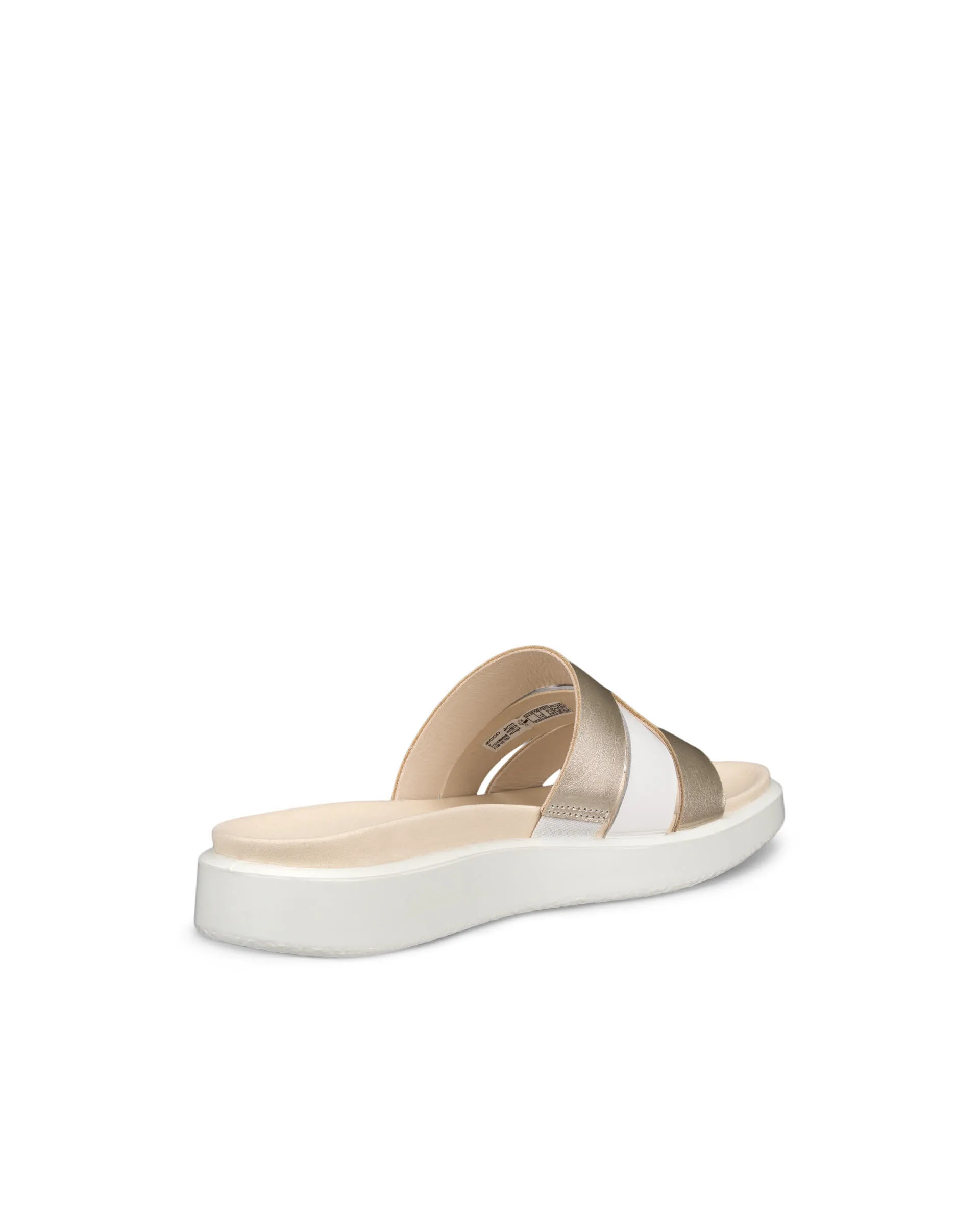 ECCO FLOWT W Damen Lederpantolette gold beige weiß