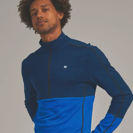 Ortovox Skirolli Funktionsshirt Herren blau