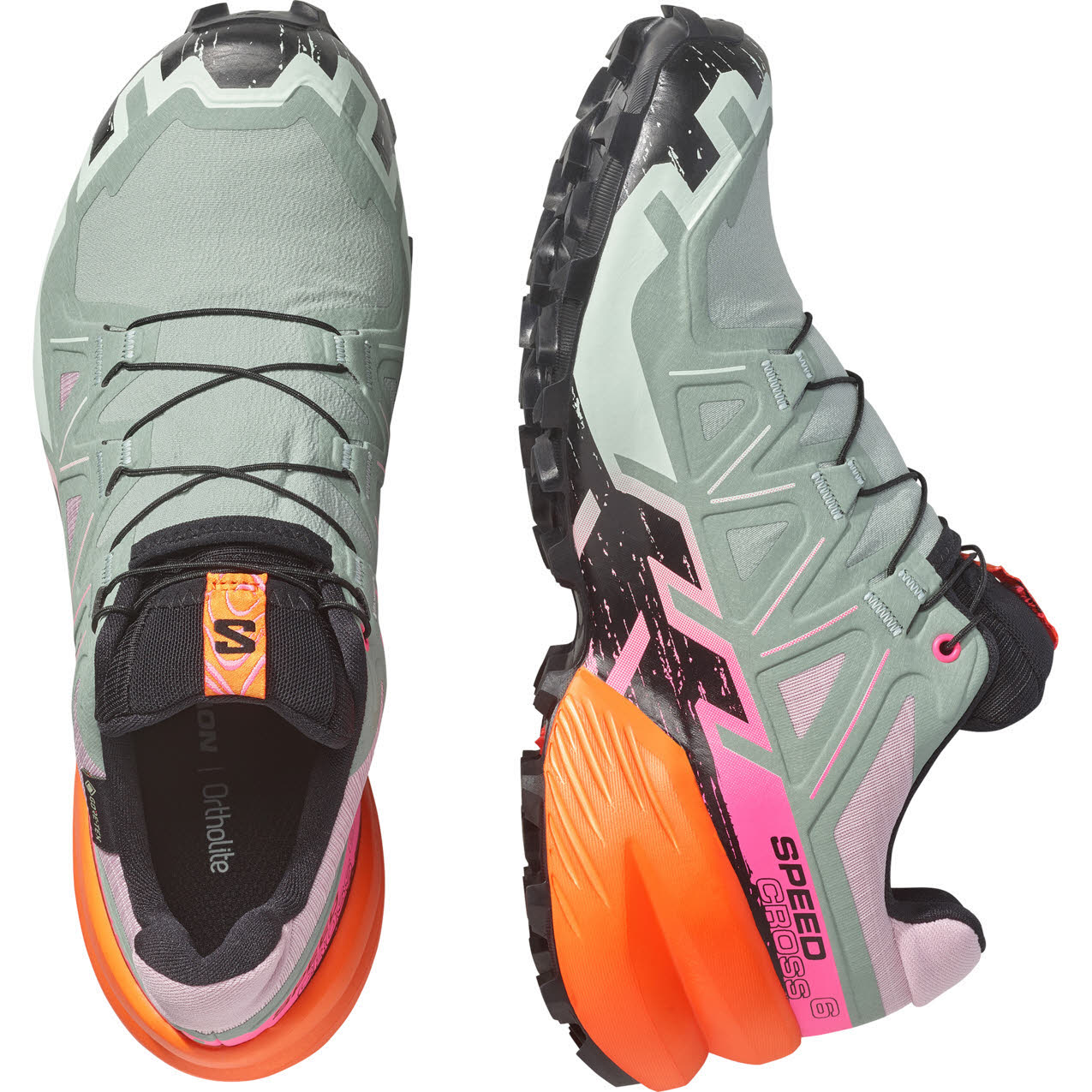 Salomon SPEEDCROSS 6 GTX ICON W Damen Laufschuhe Trailrunningschuhe grün/schwarz