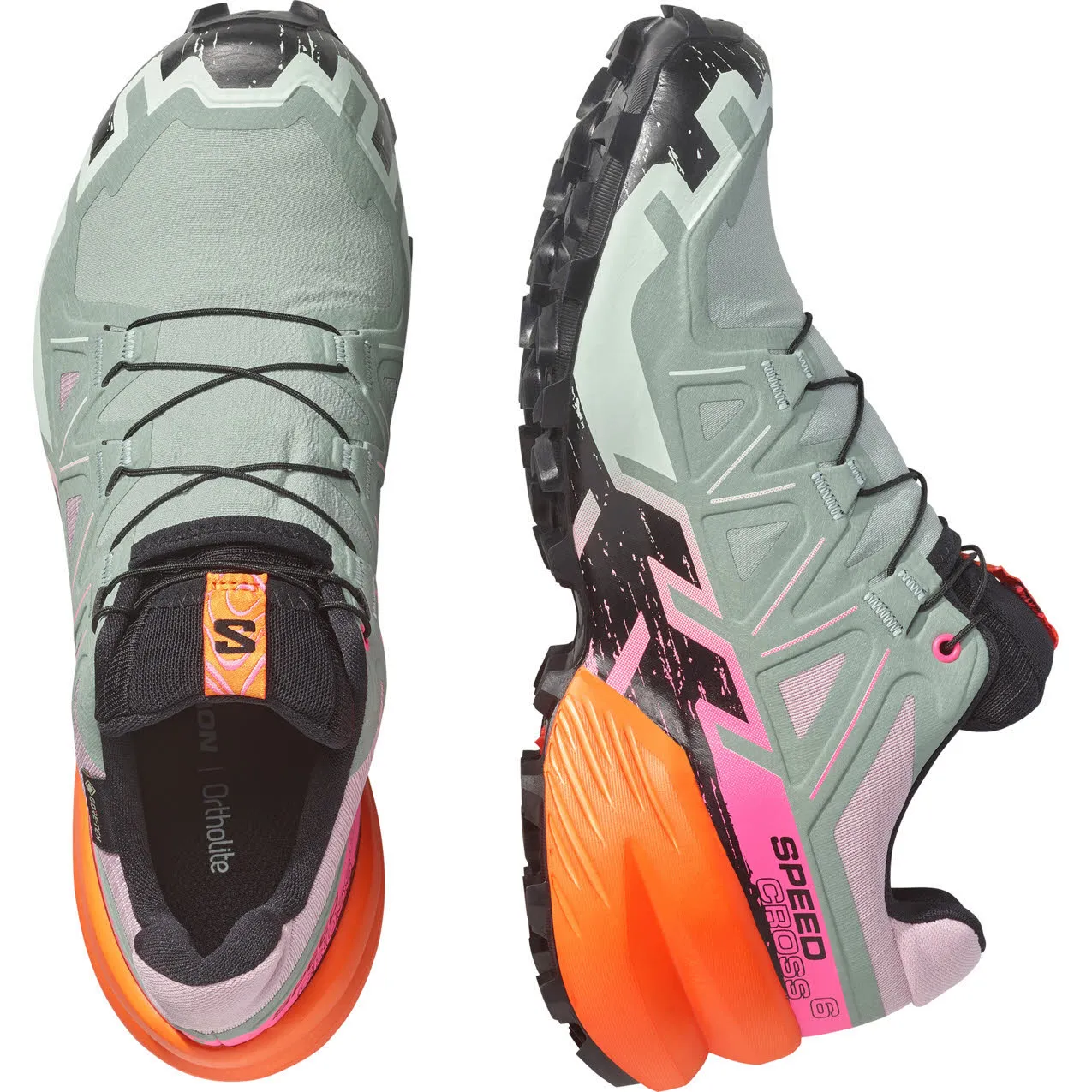 Salomon SPEEDCROSS 6 GTX ICON W Damen Laufschuhe Trailrunningschuhe grün/schwarz