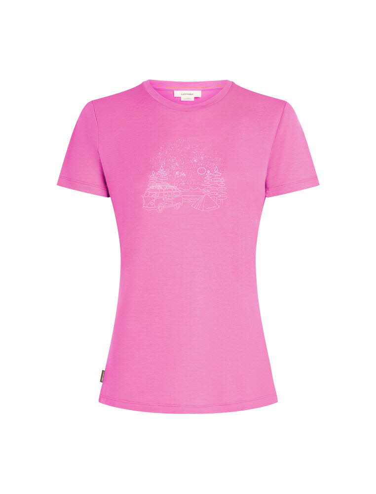 Icebreaker Merino 150 Tech Lite III T-Shirt Van Camp Damen pink