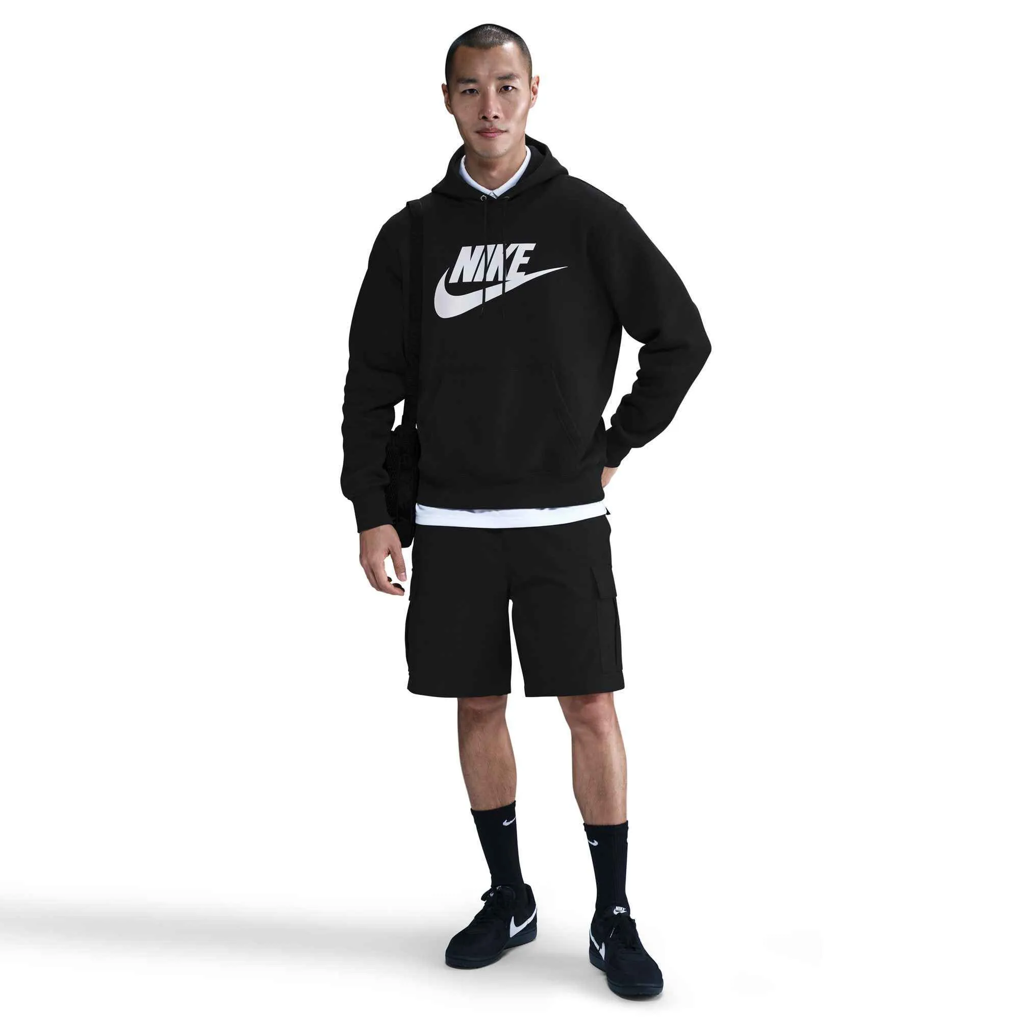 NIKE CLUB BB PO GFX HOODIE Herren schwarz