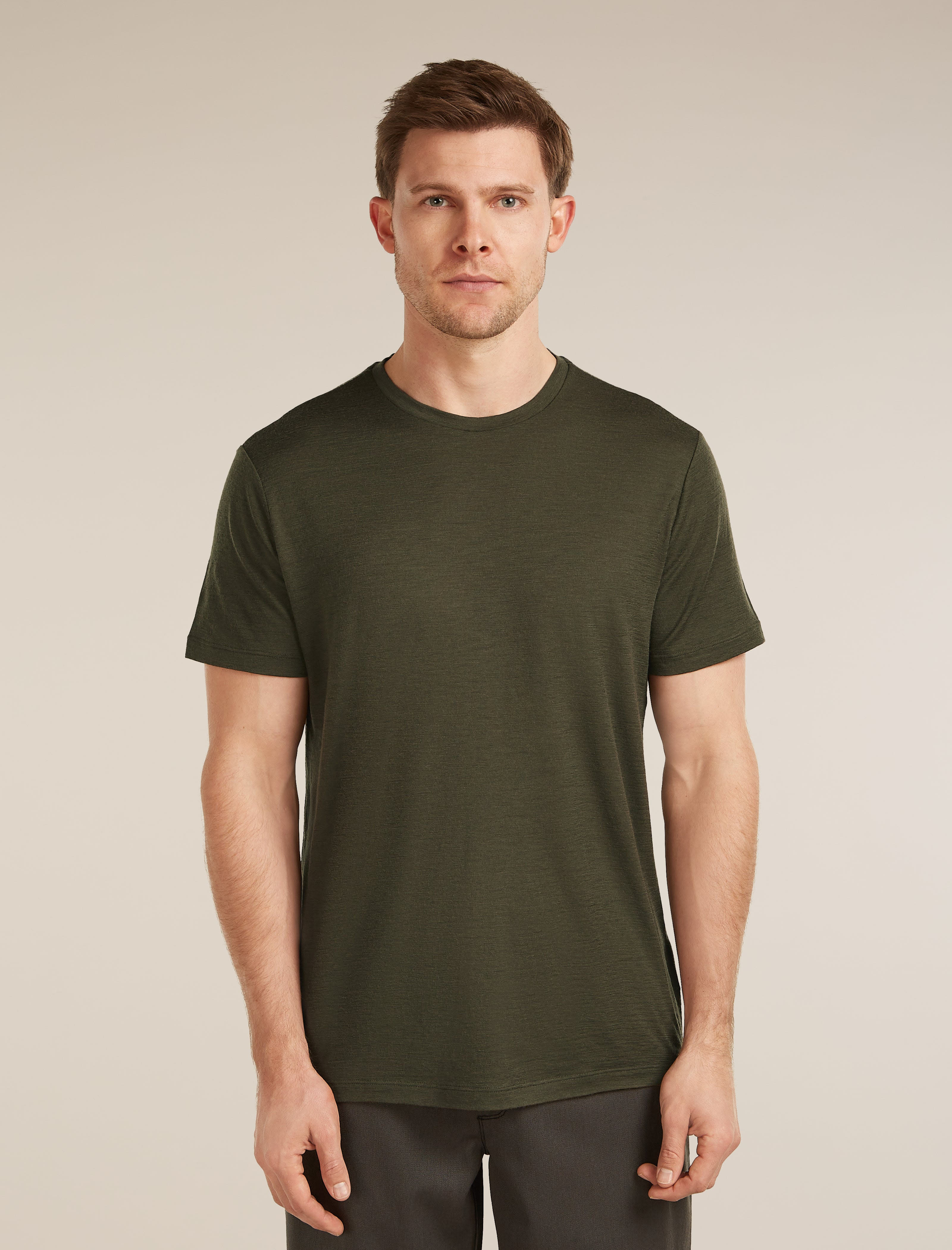 Icebreaker Merino 150 Tech Lite SS Tee Herren Merinoshirt grün