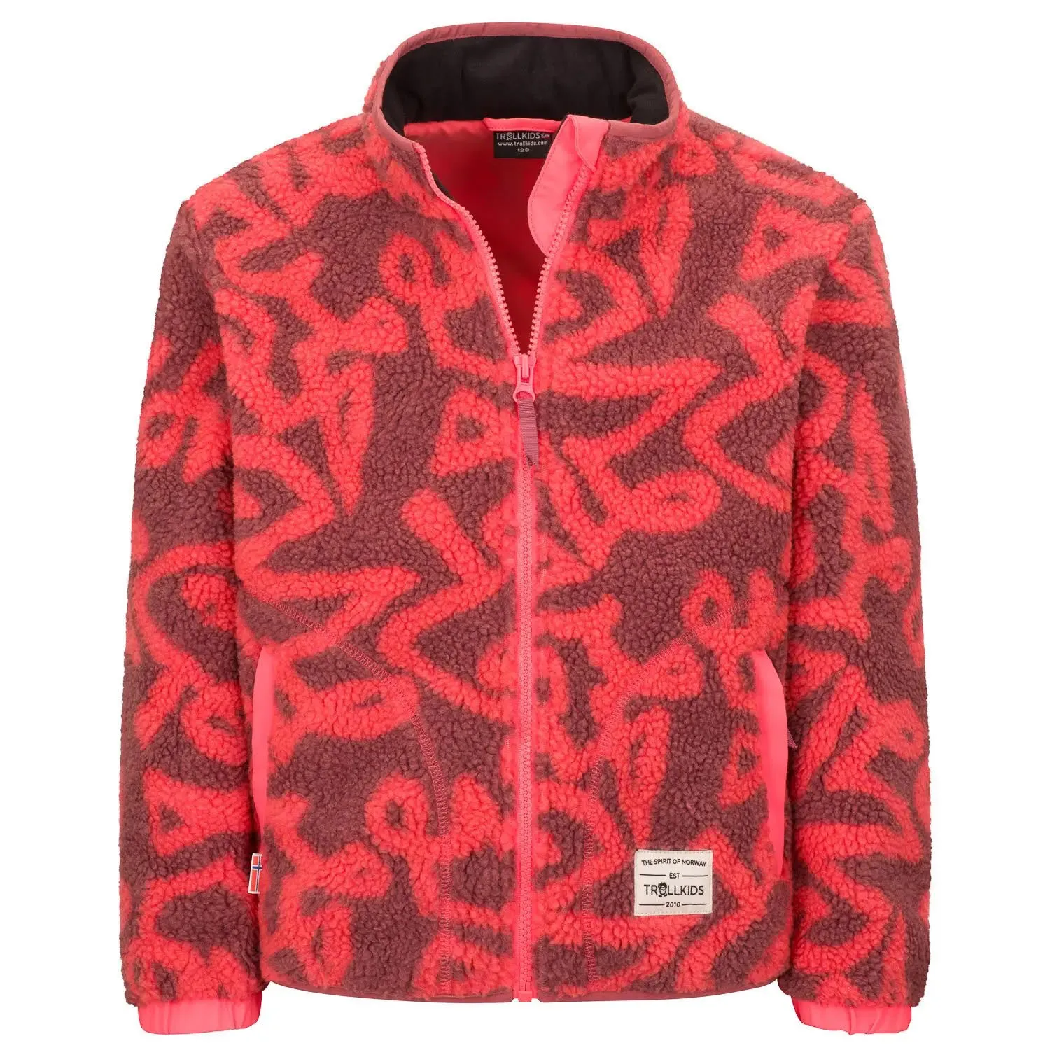 Trollkids Lyngdal Jacket Mädchen Kinder Fleecejacke rot