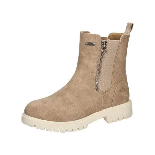 GEKA Mädchen Stiefelette Slipper beige