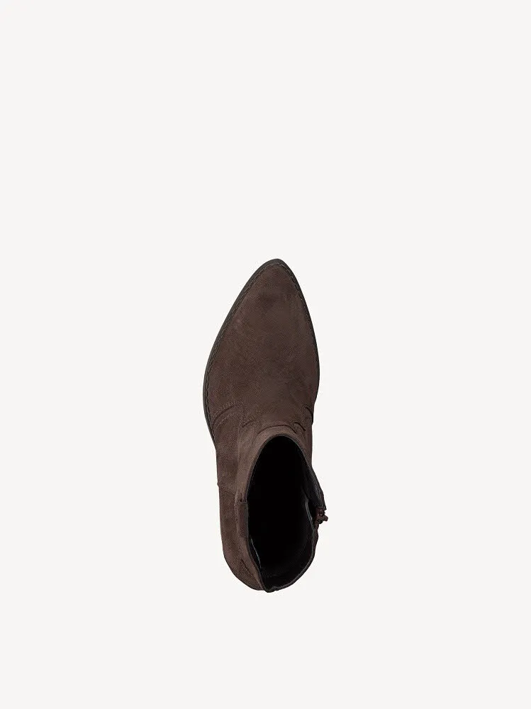 Tamaris Lederstiefeletten Damen Stiefel Modestiefel mocca