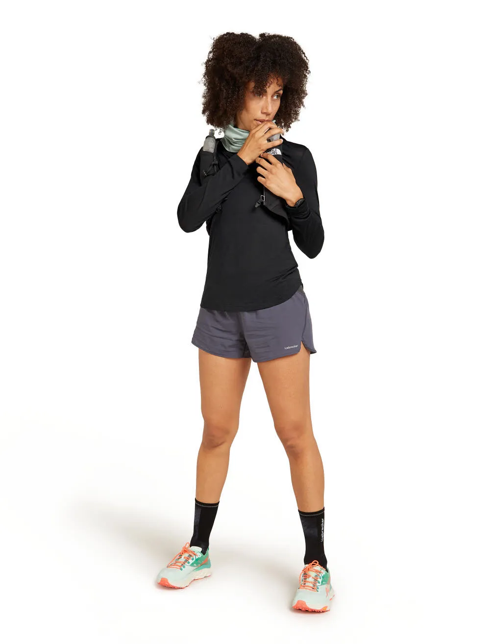 Icebreaker Merino 125 Cool-Lite Sphere III LS Tee Damen T-Shirt Funktionsshirt schwarz