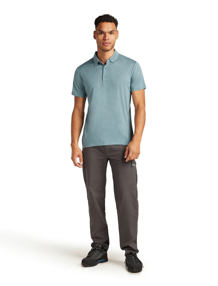 Icebreaker Merino 150 Tech Lite Polo Herren hellblau