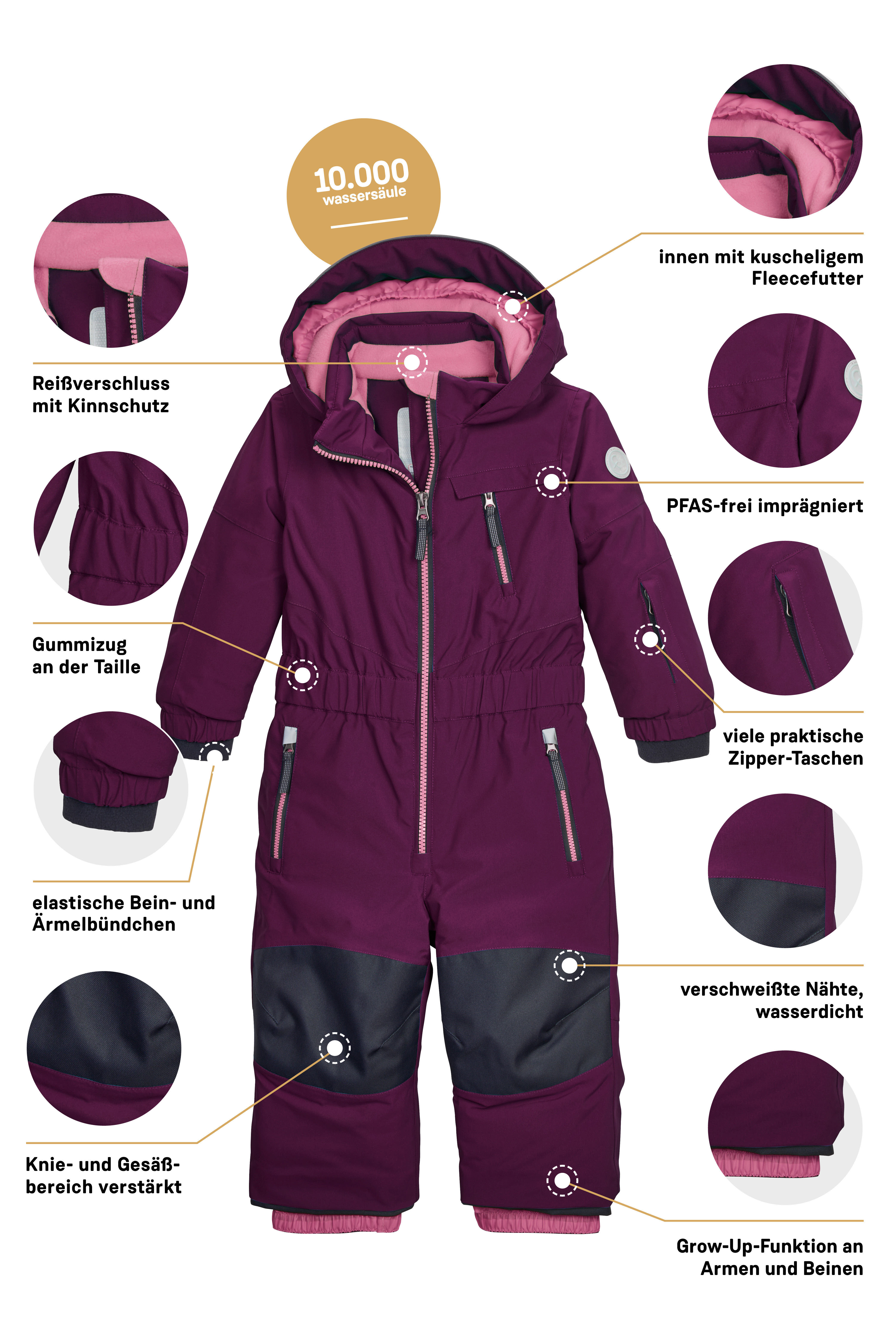 Killtec Schneeanzug Overall Mädchen lila