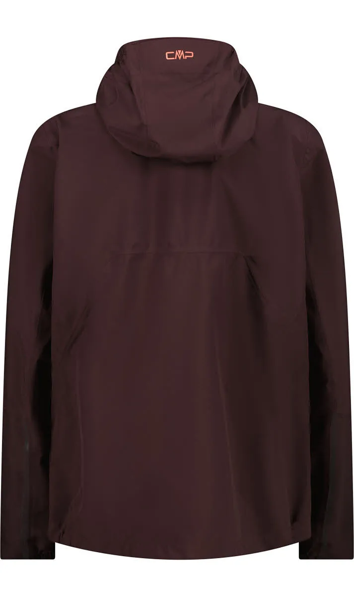 CMP WOMAN JACKET FIX HOOD Damen Regenjacke Outdoorjacke black berry