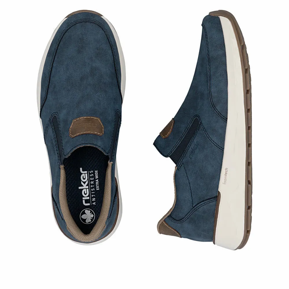 Rieker Herren Slipper blau