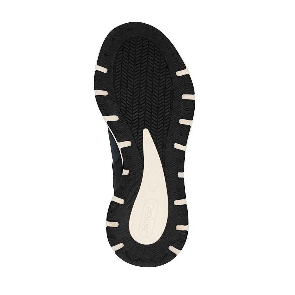 Rieker Damen Sneaker Low Halbschuhe dunkelblau