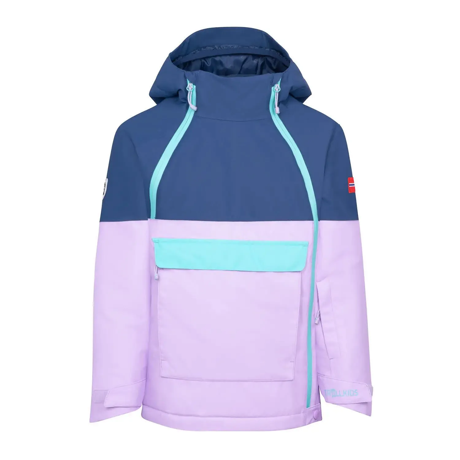 Trollkids Eikedalen Jacket Kinder Mädchen Skijacke Snowboardjacke wasserdicht mit Kapuze lila