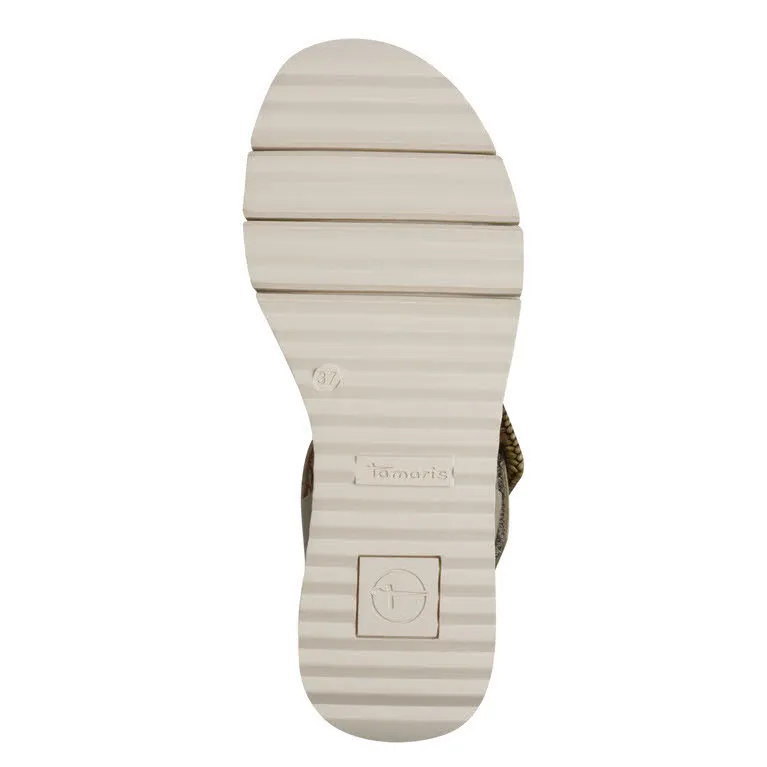 Tamaris Damen Sandalen Sandalette grün