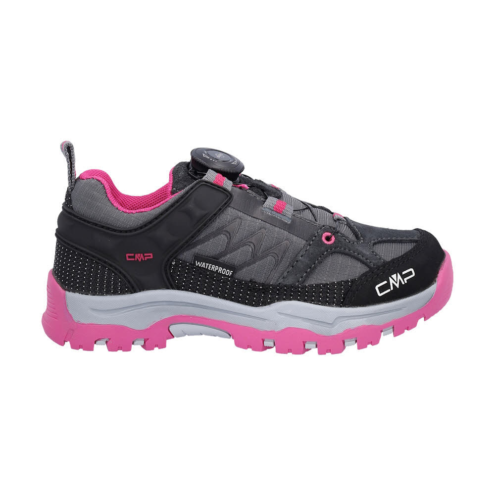 CMP KIDS KIRUNA LOW FITGO TREKKING SHOES WP Mädchen Wanderschuhe grey/fuxia