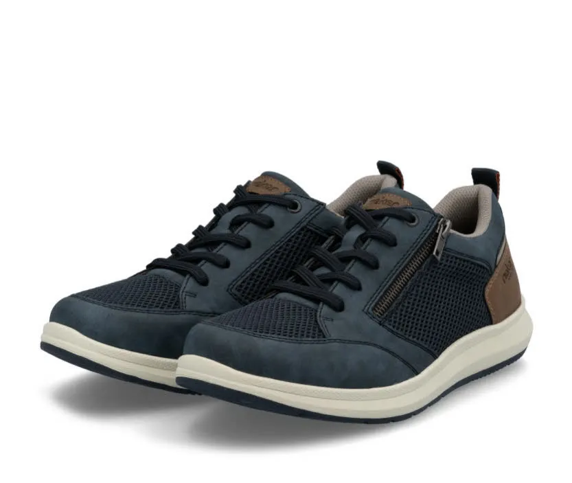 Rieker Herren Halbschuhe Schnürschuhe dunkelblau