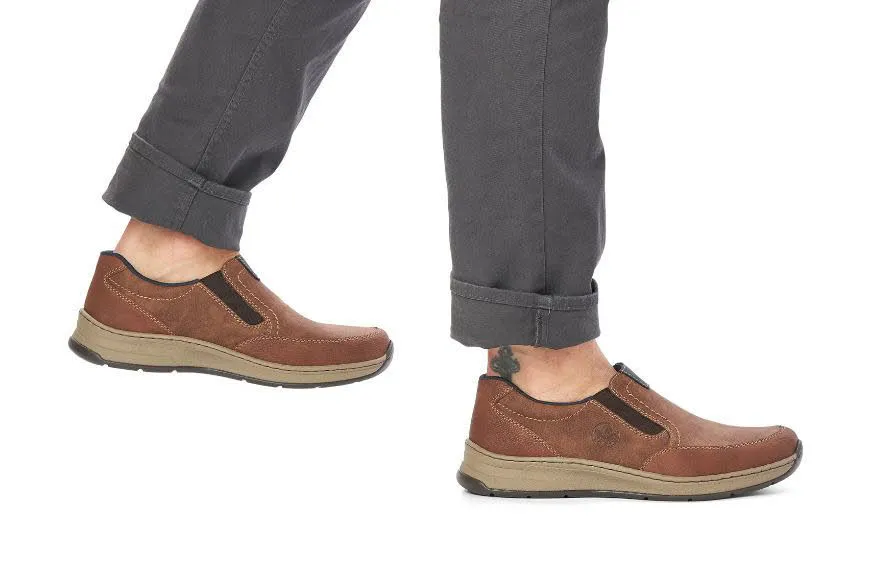 Rieker Herren Slipper Halbschuhe braun