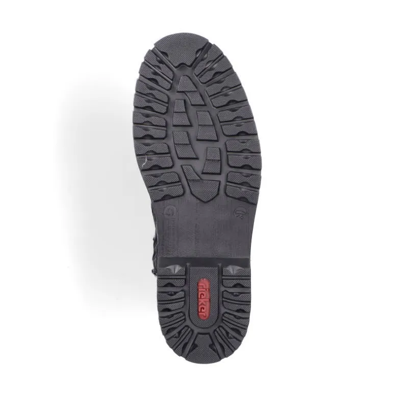 Rieker Herren Stiefelette Schnürstiefel Schnürer Gefüttert Modeschuh schwarz