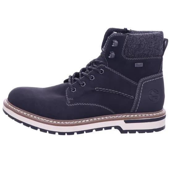 Rieker Herren Schnürstiefel Stiefelette Schnürer gefüttert schwarz