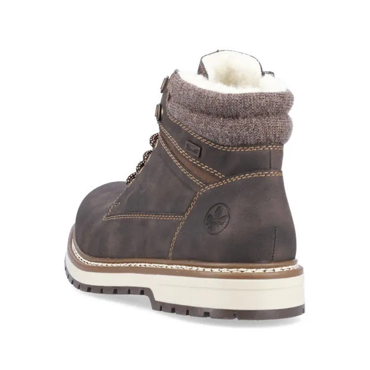 Rieker HWK Stiefel Herren Schnürstiefel Stiefelette braun