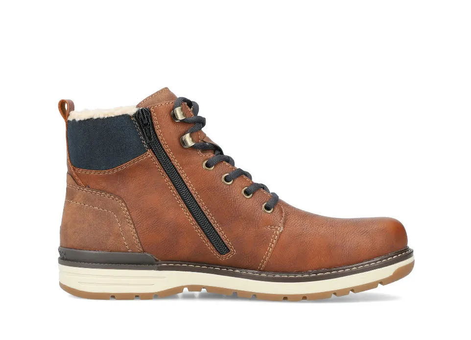 Rieker Herren Stiefelette Schnürstiefel fuchsbraun