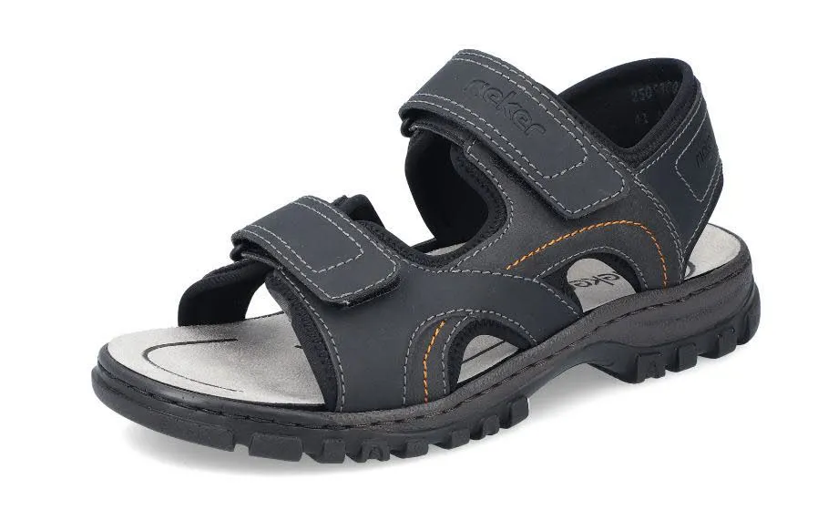 Rieker Herren Sandalen Trekkingsandalen schwarz