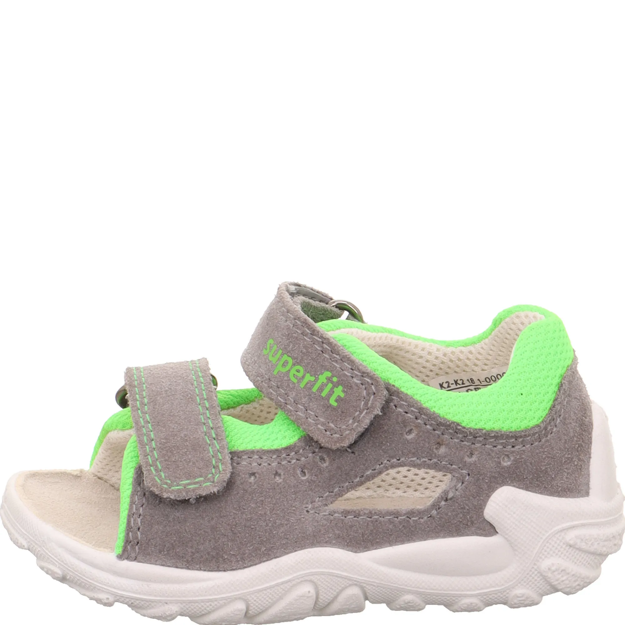 Superfit Kinder Sandale FLOW Grau/Hellgrün
