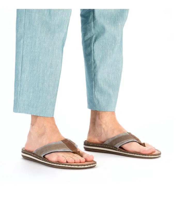 Rieker Herren Flip Flops Zehentrenner braun