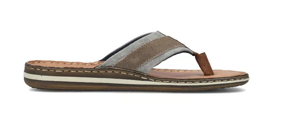 Rieker Herren Flip Flops Zehentrenner braun