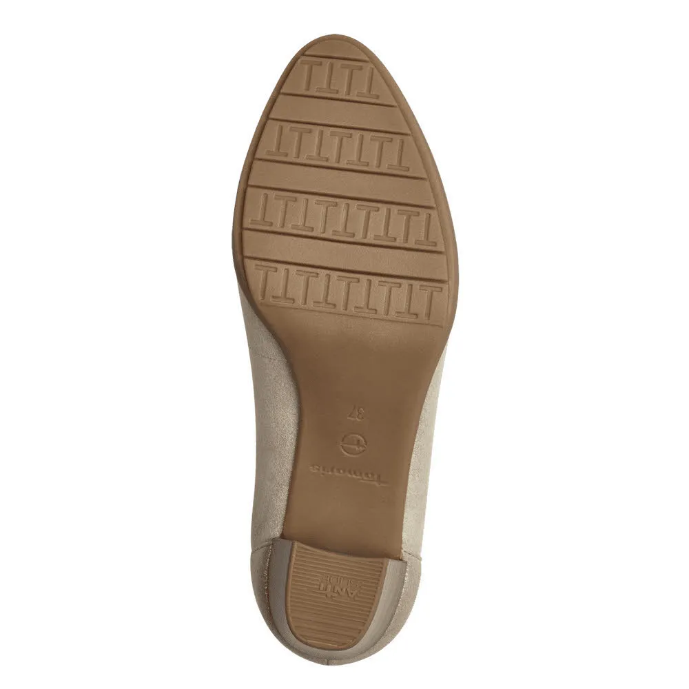 Tamaris Damen Pumps High Heels beige champagne