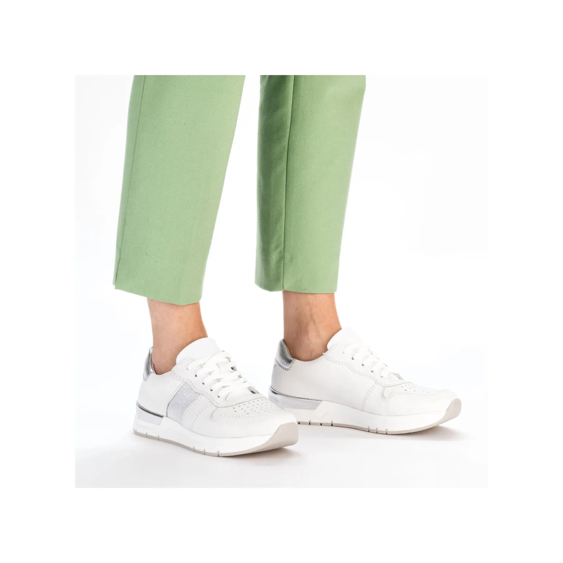 Rieker Damen Sneaker Trendschuhe Modeschuhe weiß