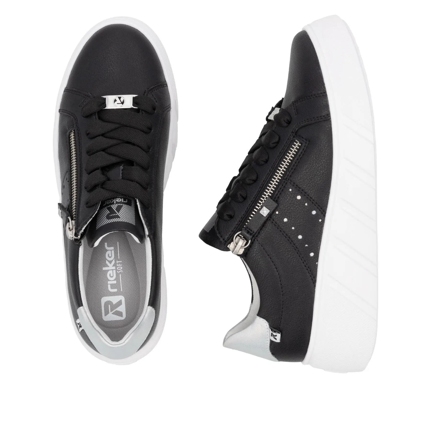 Rieker FSK Damen Halbschuhe Sneaker Low modisch schwarz