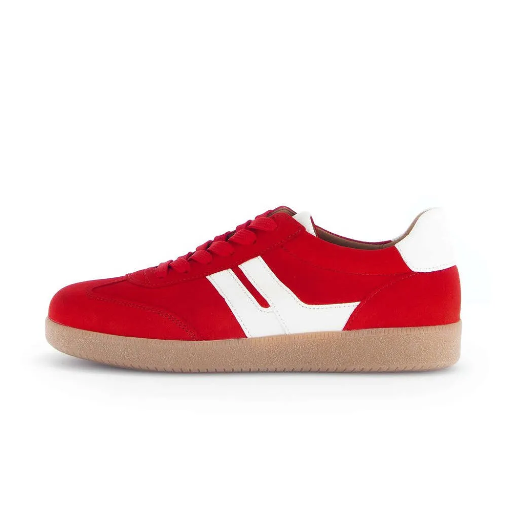 Gabor Schürschuh Damen Sneaker modisch low Freizeitschuhe fire/latte