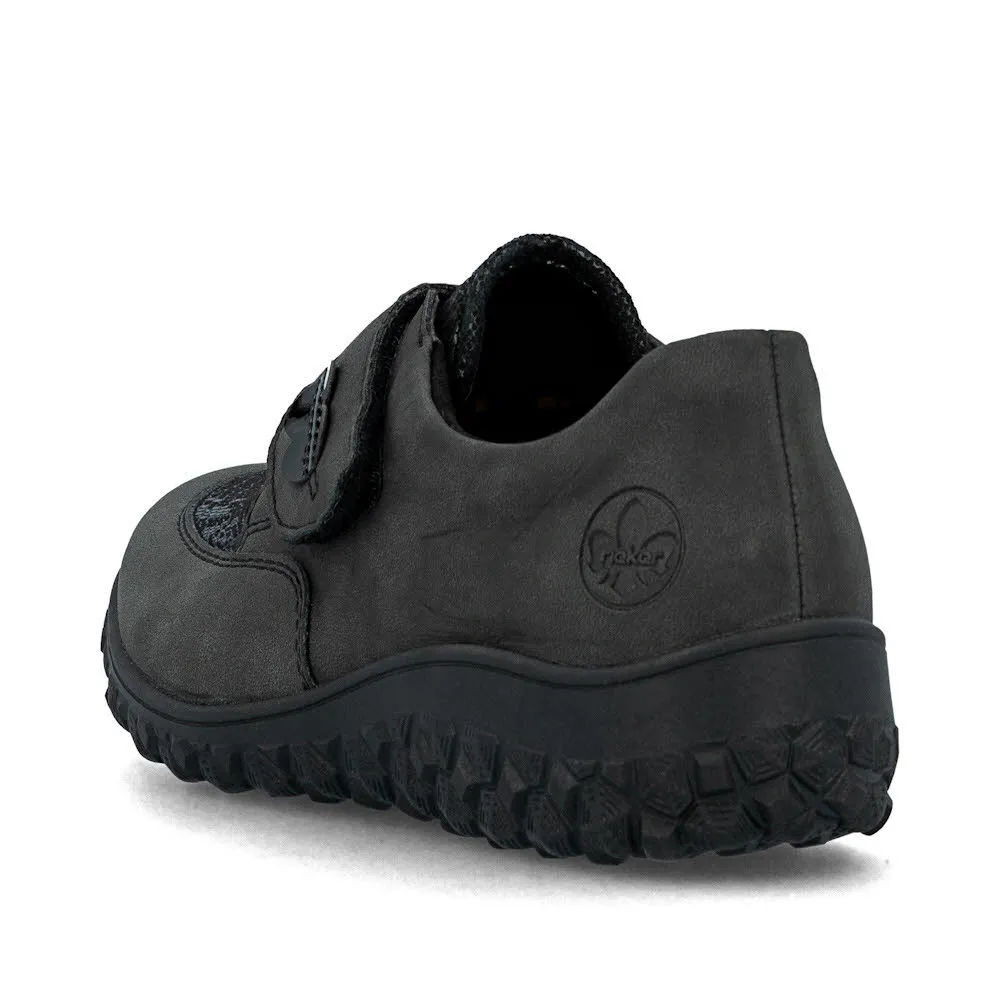 Rieker HWK Damen Halbschuhe Slipper grau