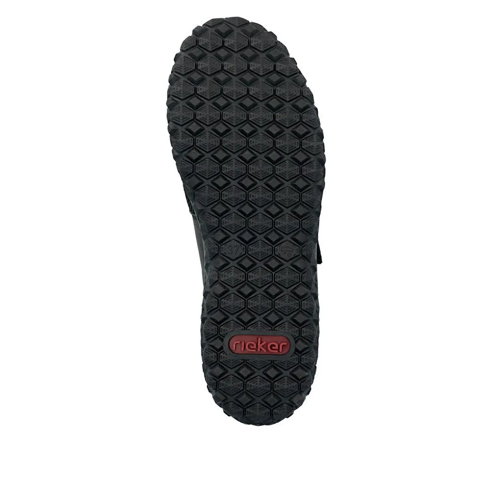Rieker HWK Damen Halbschuhe Slipper grau