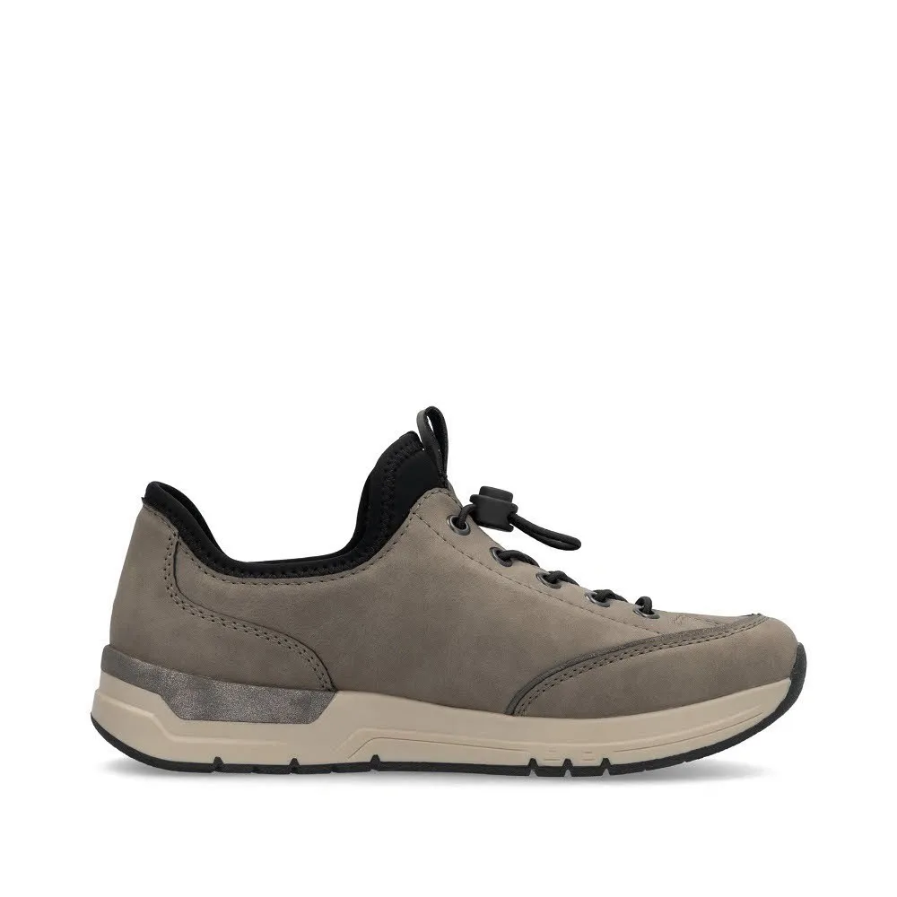 Rieker HWK Damen Halbschuhe Slipper Sneaker modisch grau