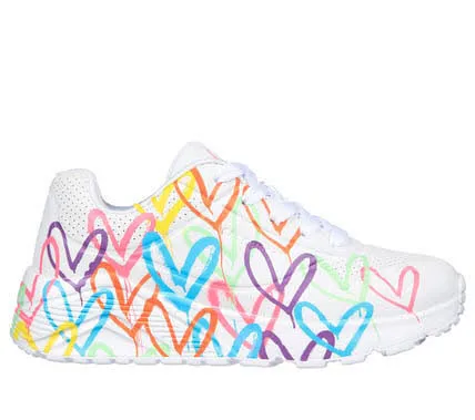 Skechers UNO LITE - SPREAD THE LOVE Sneaker Schnürer Kinder weiß
